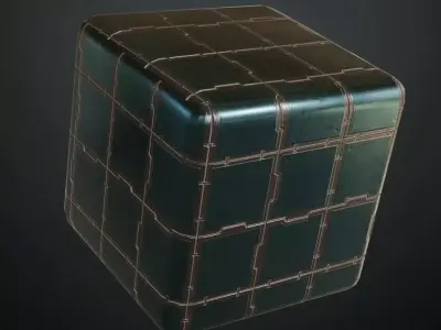 Metal Sci-Fi Plate PBR Seamless Texture