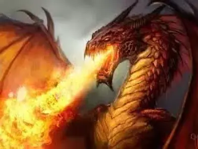 Dragon fire hd wallpaper Free low-poly 3D model