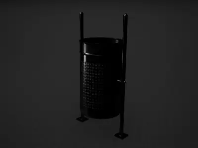 Bins Game Ready cigarette box Low-poly 3D model