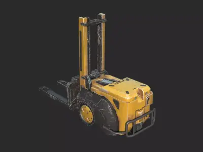 Future Sci-Fi Autonomous Forklift 3D model