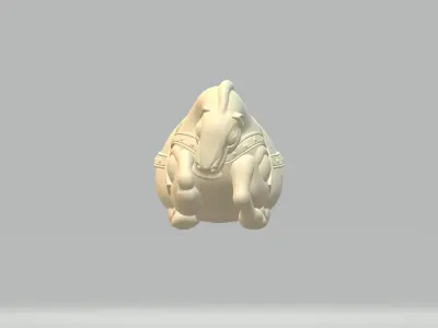 Jade Horse Figurine 3D print model