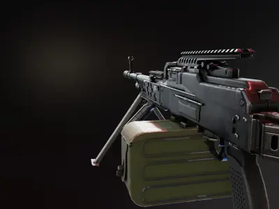 PKP Pecheneg with Zenitco Pack Low-poly 3D model