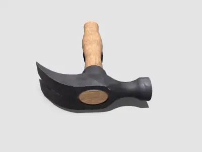 Claw Hammer Low-poly PBR Free low-poly 3D model