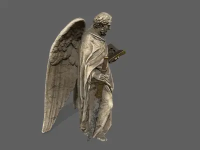 Old Man Statue Low-poly 3D model buy