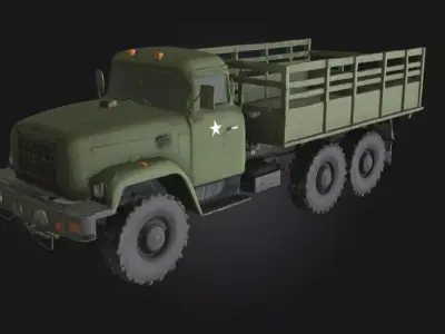 Military Cargo Truck  Armored Transport Vehicle Model 3D model by 3dart3d