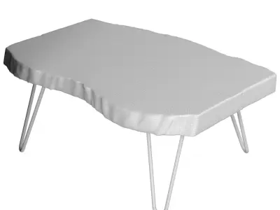 Wooden coffee side table made of Slab wood in Rustic Eco Loft  3D model