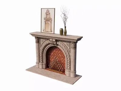 Classic Fireplace STUDIO Q 3D model
