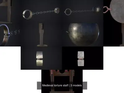 Medieval torture staff 3D Model Pack