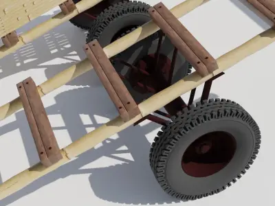 Push cart or Thela gari  3D model