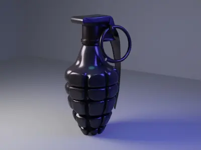  Hand grenade  rendering 3D model Free low-poly 3D model
