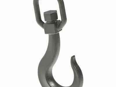 Heavy Duty Crane Hook 3D print model