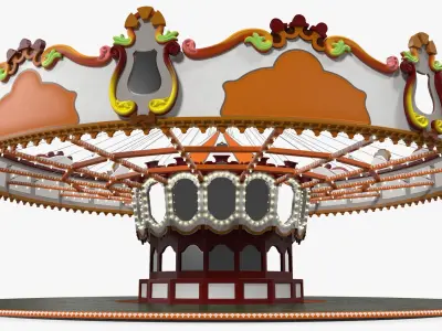 Deserted Park Carousel 3D model