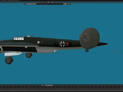 Cant Z-1007 in German service Free 3D model