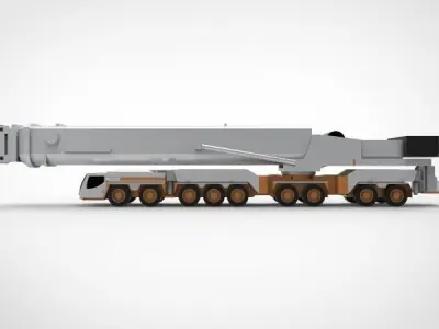heavy mobile crane 3D model