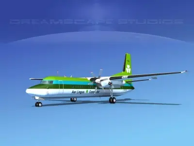 Fokker 50 Aer Lingus 3D model