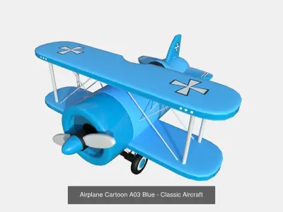 12 Airplane Cartoon A Collection - Classic Aircraft 3D Model Pack
