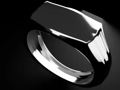 Signet ring for men 3D print model