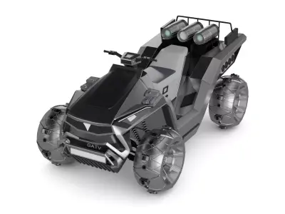 Amphibious ATV 3D model by blackorgrey