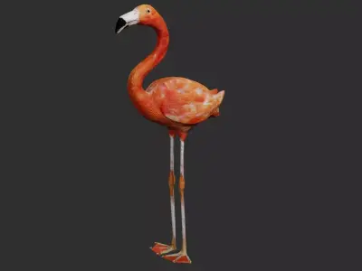 Flamingo Low-poly 3D model purchase