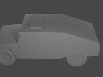 Low Poly Humvee military vehicle Low-poly 3D model