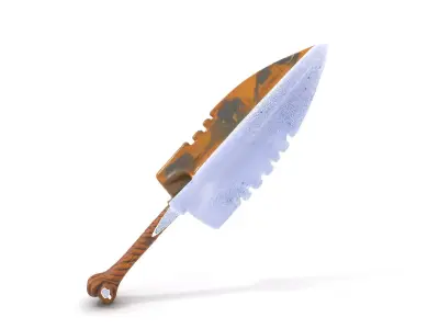 Stone Age Spear model pack Low-poly 3D model