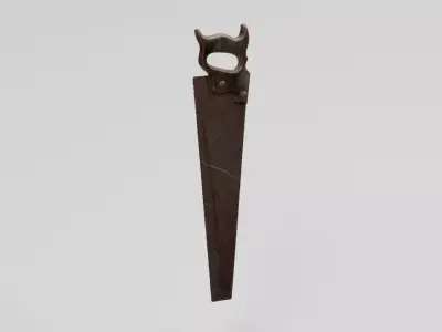 Rusty Tool Panel Saw 3D scan PBR 4K textures Low-poly 3D model