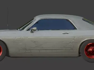 Demonic Pro-Mod Haunted Muscle Car 3D Model Low-poly 3D model