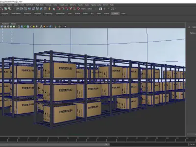 Goods shelves 3D model