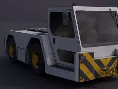 Aircraft Tug Tractor Low-poly 3D model