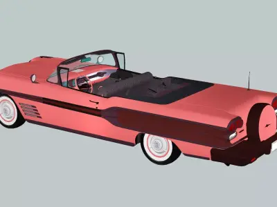 Pontiac Bonneville Car 3D Model Low-poly 3D model