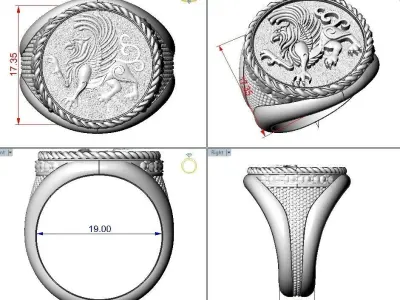 The Griffin Ring 3D print model