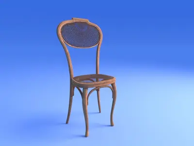 Art Nouveau Chair - rigged Low-poly 3D model