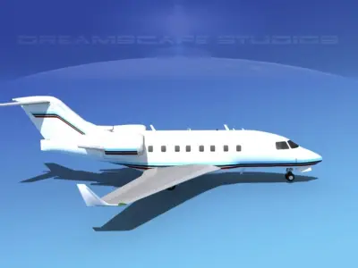 Bombardier Challenger CL-605 V07 3D model