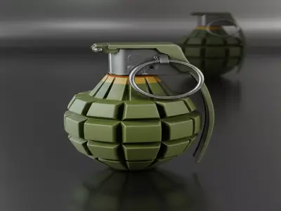Military Hand Grenade 3D Model 3D model