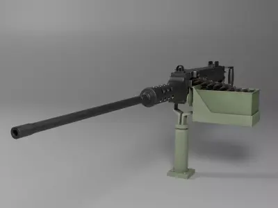 M2HB heavy machine gun  Free 3D model