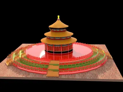 Chinese palace temple of heaven  3D model