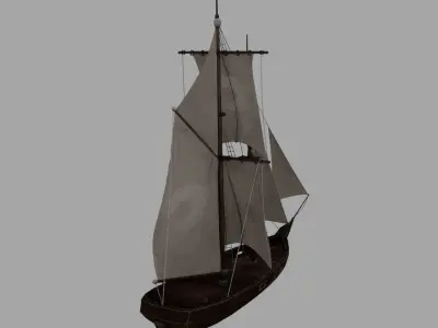 Sailing Ship  Low-poly 3D model
