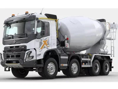 VOLVO FMX 8X4  Concrete Mixer 3D model
