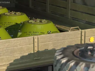 Manta MN-103 Underwater Naval Mine Green 3D model