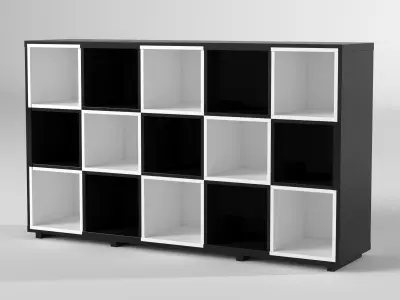 STORAGE Bookcases chess 3D model