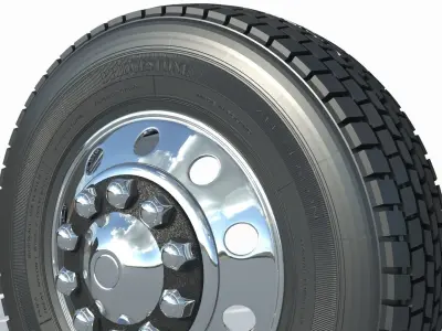 Truck wheel 03 3D model