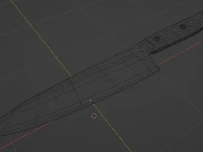 Knife with blood 3D model