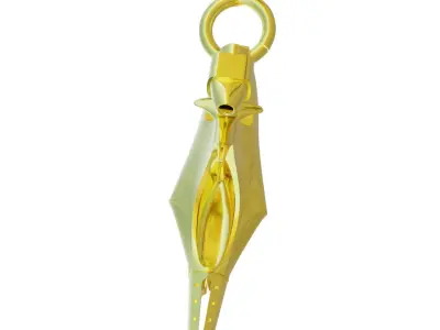 Sukhoi Su-35S Fighter jet gold pendant 3D print models 3D print model