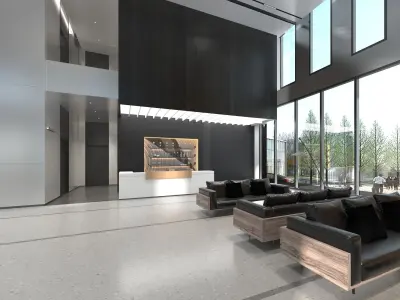 Lobby Hall Foyer Office 3D model purchase