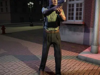 StreetCop Inspector Low-poly 3D model