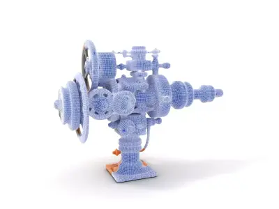 Steampunk Gear Mechanism model pack Low-poly 3D model by vfxcgartist