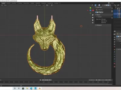 fox pendant 3D model