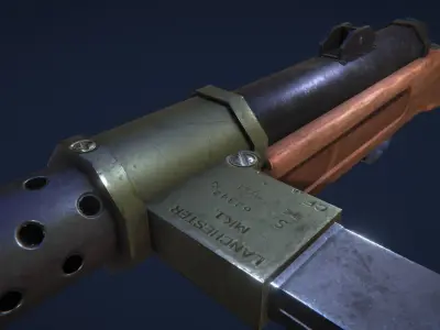 Sub Machine Gun - Mk1 Low-poly 3D model