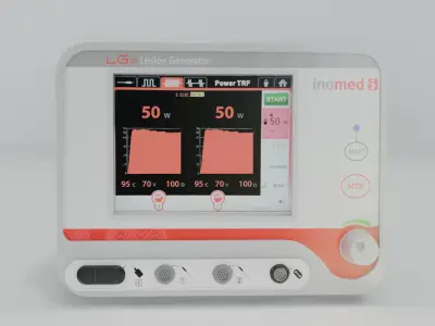 Hospital Equipment RF Lesion generator inomed Low-poly 3D model