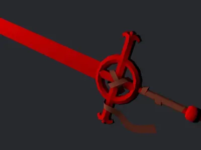 Adventure Time - Demon blood sword Low-poly 3D model
